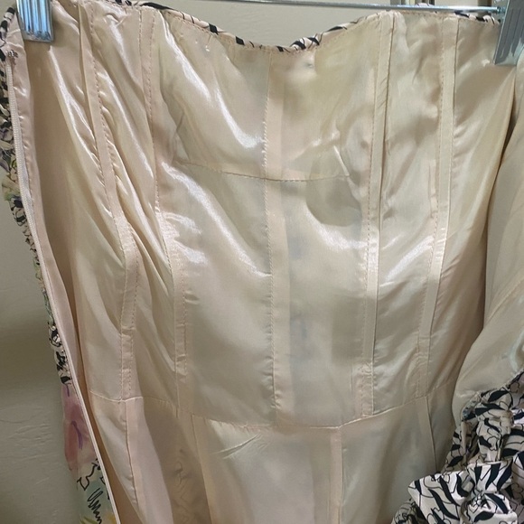 Nanette Lepore Silk Floral Strapless Dress - Picture 8 of 12